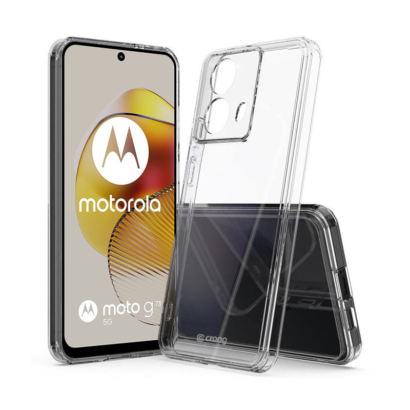 Crong Crystal Shield Cover - Hoesje voor Motorola Moto G73 (Transparant)