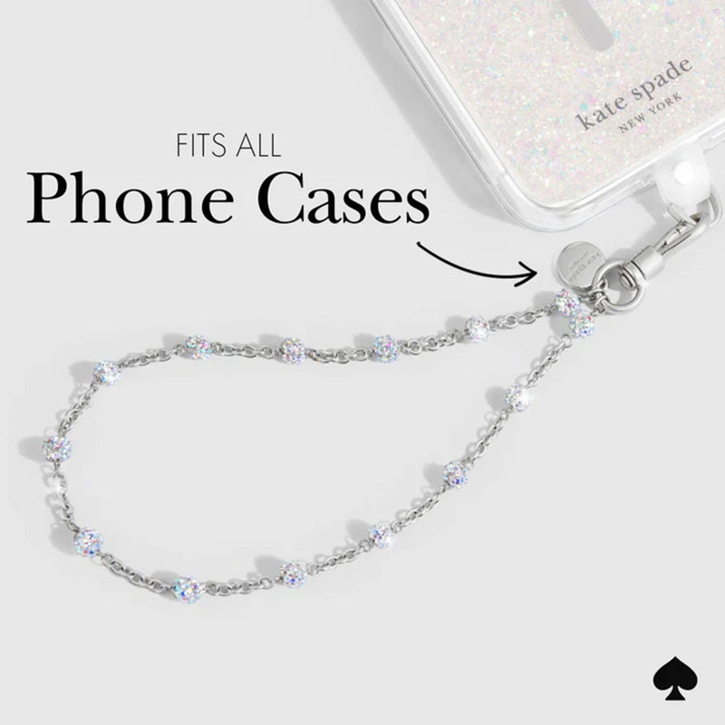 Kate Spade New York Universele Telefoon Charm Polsbandje - Universele Telefoon Lanyard (Dazzle Chain Zilver)