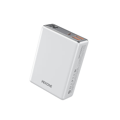 WEKOME WP-27 Tint Series – Powerbank 10000 mAh Superschnellladung USB-C PD 20 W + 2x USB-A QC3.0 22,5 W (Weiß)