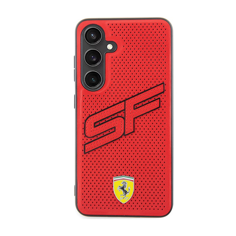 Ferrari Big SF geperforeerd - Samsung Galaxy S24 hoesje (rood)