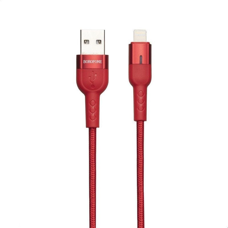 Borofone Starlight - 1,2 m USB-zu-Lightning-Verbindungskabel (rot)