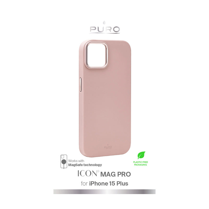 PURO ICON MAG PRO - Hülle für iPhone 15 Plus MagSafe (Rose)