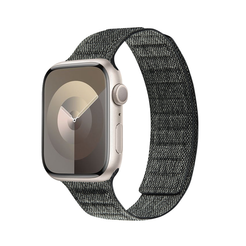 Crong Melange - Magnetarmband für Apple Watch 42/44/45/49 mm (schwarz meliert)