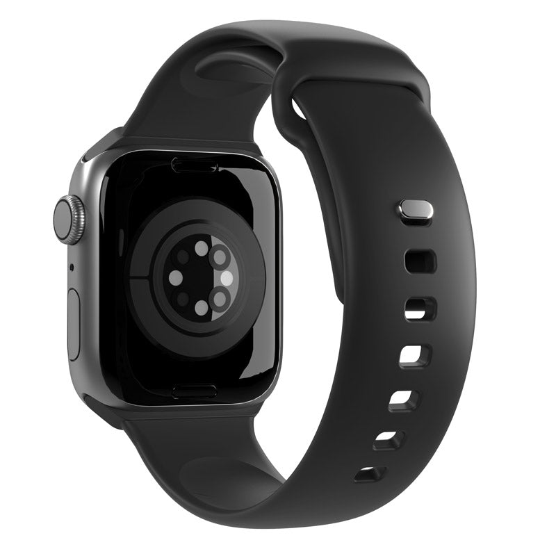 PURO ICON - Elastisches Armband für Apple Watch 38/40/41 mm (S/M &amp; M/L) (Schwarz)