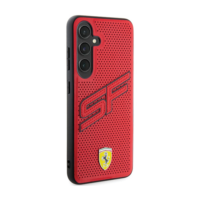 Ferrari Big SF geperforeerd - Samsung Galaxy S24 hoesje (rood)