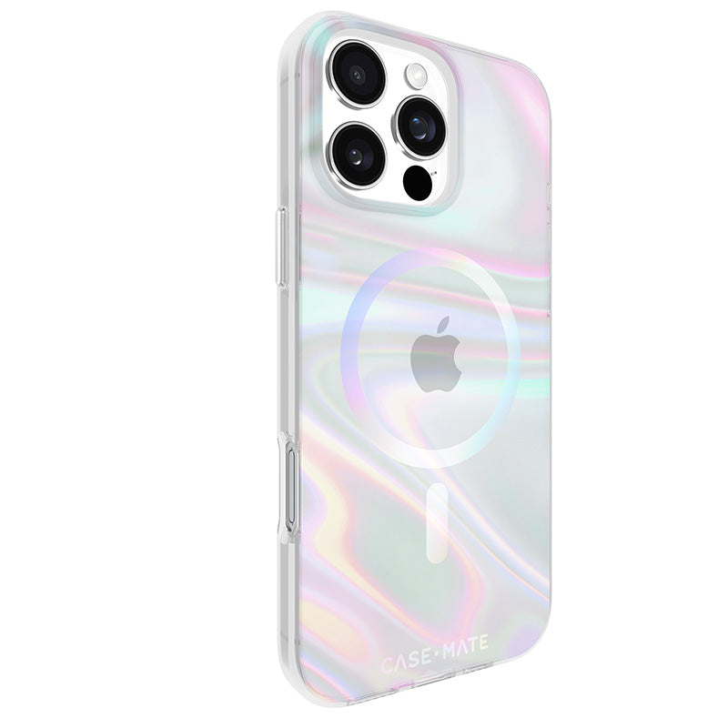 Case-Mate Soap Bubble MagSafe - Hoesje voor iPhone 16 Pro Max (Iriserend)