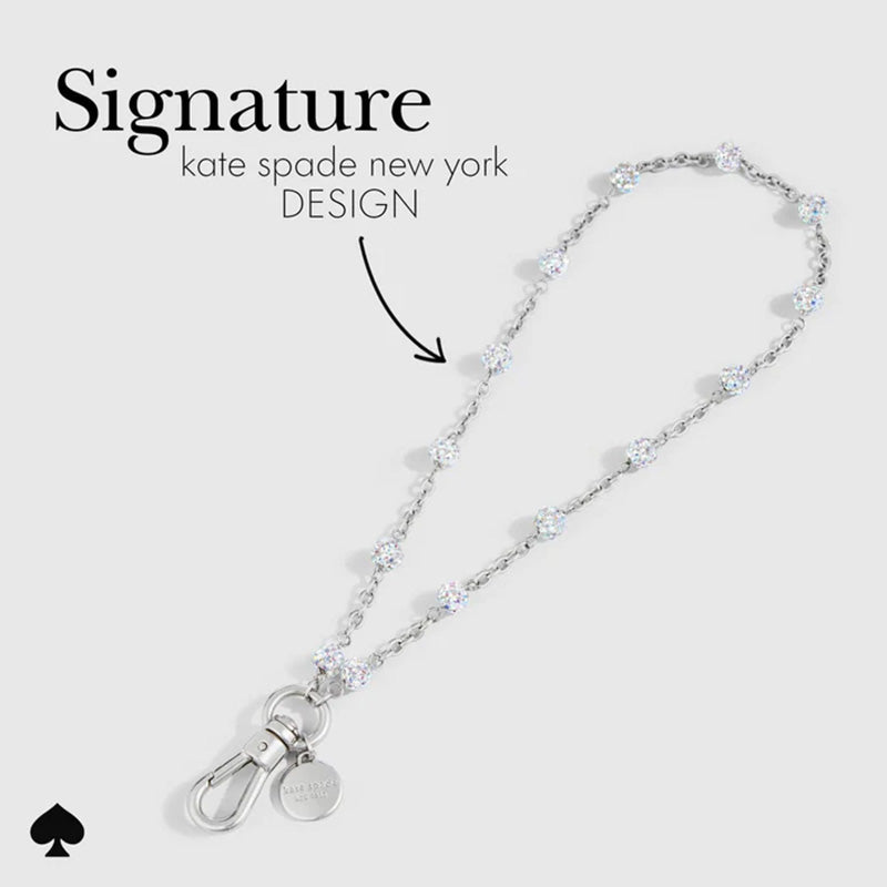 Kate Spade New York Universele Telefoon Charm Polsbandje - Universele Telefoon Lanyard (Dazzle Chain Zilver)