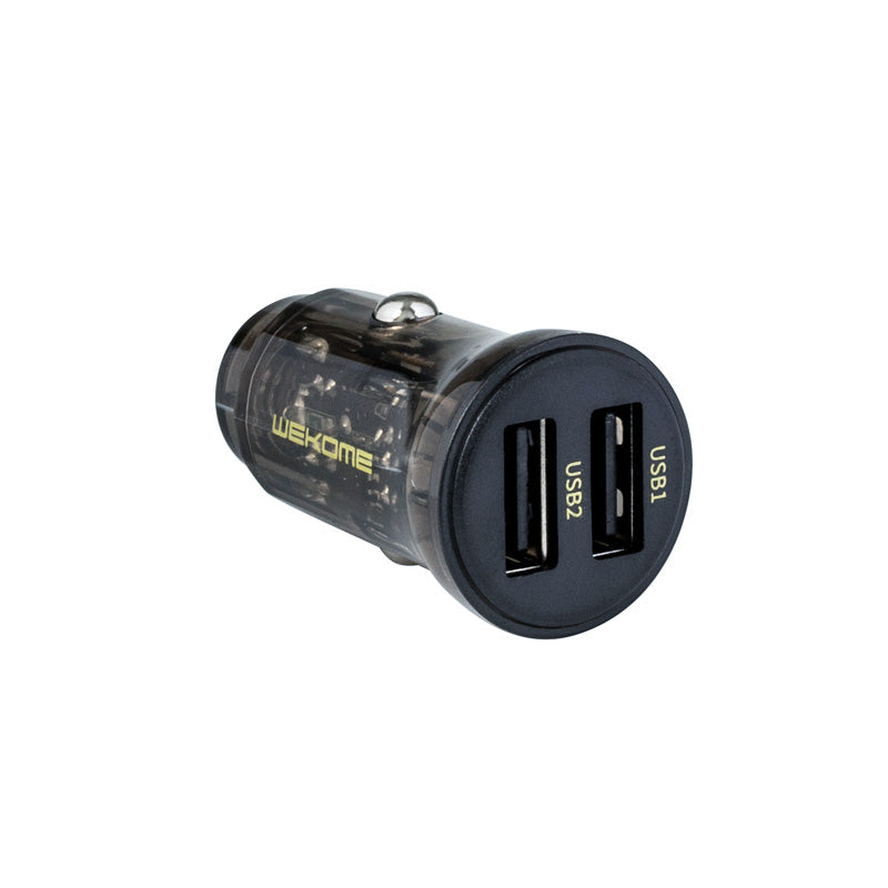 WEKOME WP-C40 Vanguard Series - Car charger 2 x USB Fast Charging 15W (Black / Transparent)