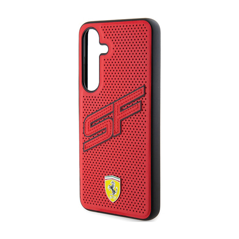 Ferrari Big SF geperforeerd - Samsung Galaxy S24 hoesje (rood)