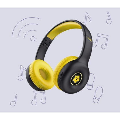 Trust Nouna – Kabellose Bluetooth-Over-Ear-Kopfhörer für Kinder (Schwarz)