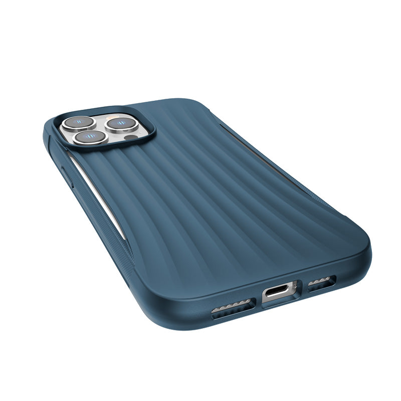 X-Doria Raptic Clutch - Biologisch afbreekbaar hoesje voor iPhone 14 Pro Max (valtest op 3 m) (blauw)