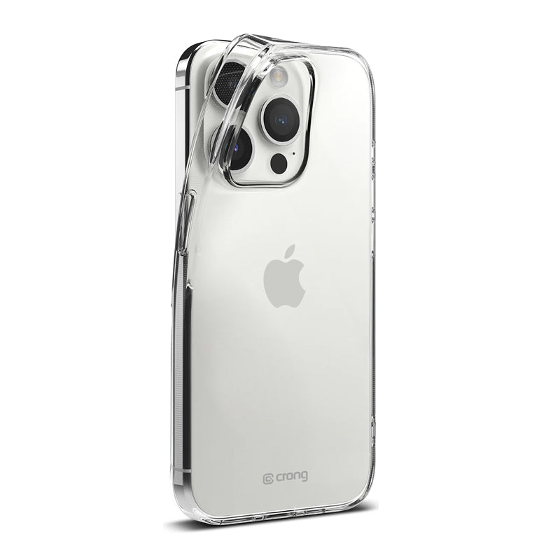 Crong Crystal Slim Cover - Hülle für iPhone 15 Pro (Transparent)