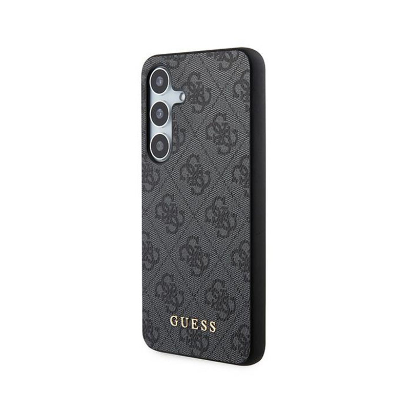 Guess 4G Metal Gold Logo - Hoesje voor Samsung Galaxy S24 (Zwart)