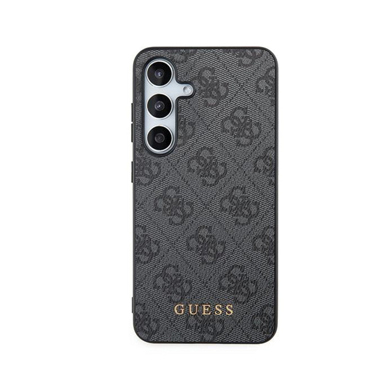 Guess 4G Metal Gold Logo - Hoesje voor Samsung Galaxy S24 (Zwart)