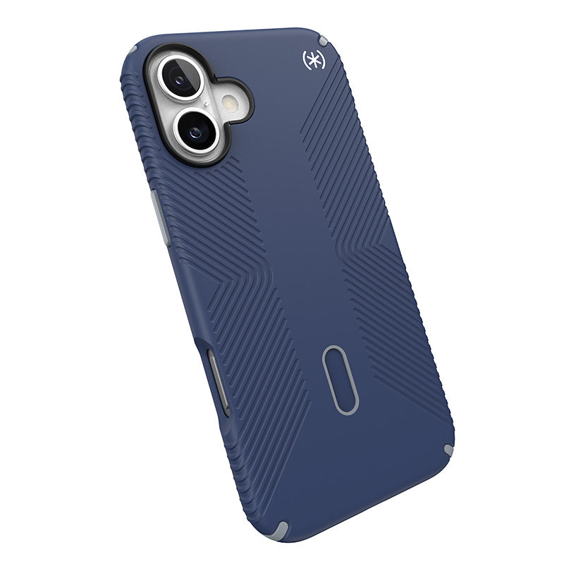 Speck Presidio2 Grip ClickLock &amp; MagSafe - Hoesje voor iPhone 16 Plus (Coastal Blue / Dust Grey / Wit)