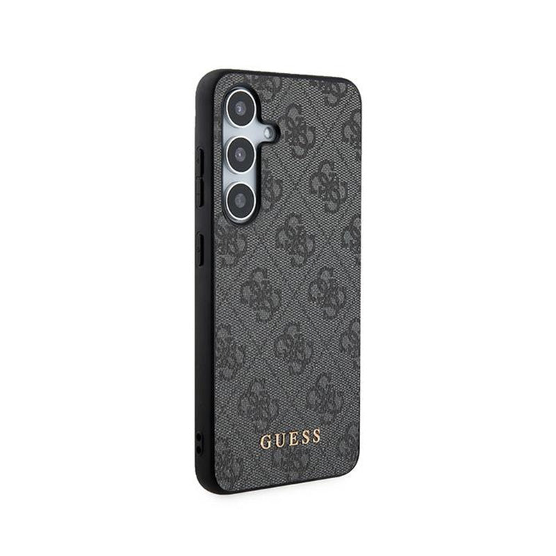 Guess 4G Metal Gold Logo - Hoesje voor Samsung Galaxy S24 (Zwart)