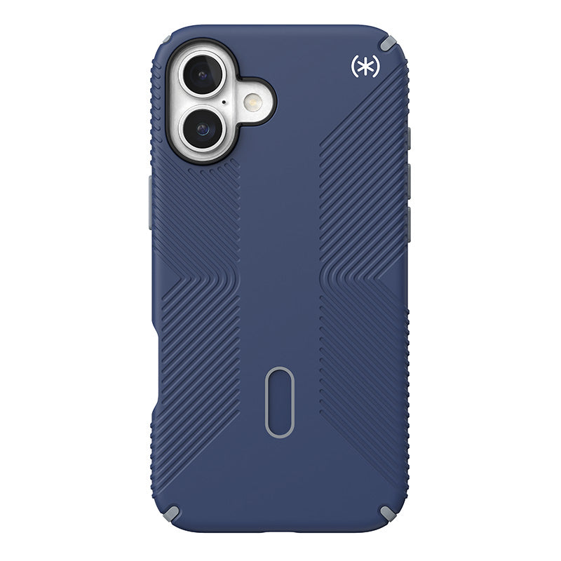 Speck Presidio2 Grip ClickLock &amp; MagSafe - Hoesje voor iPhone 16 Plus (Coastal Blue / Dust Grey / Wit)