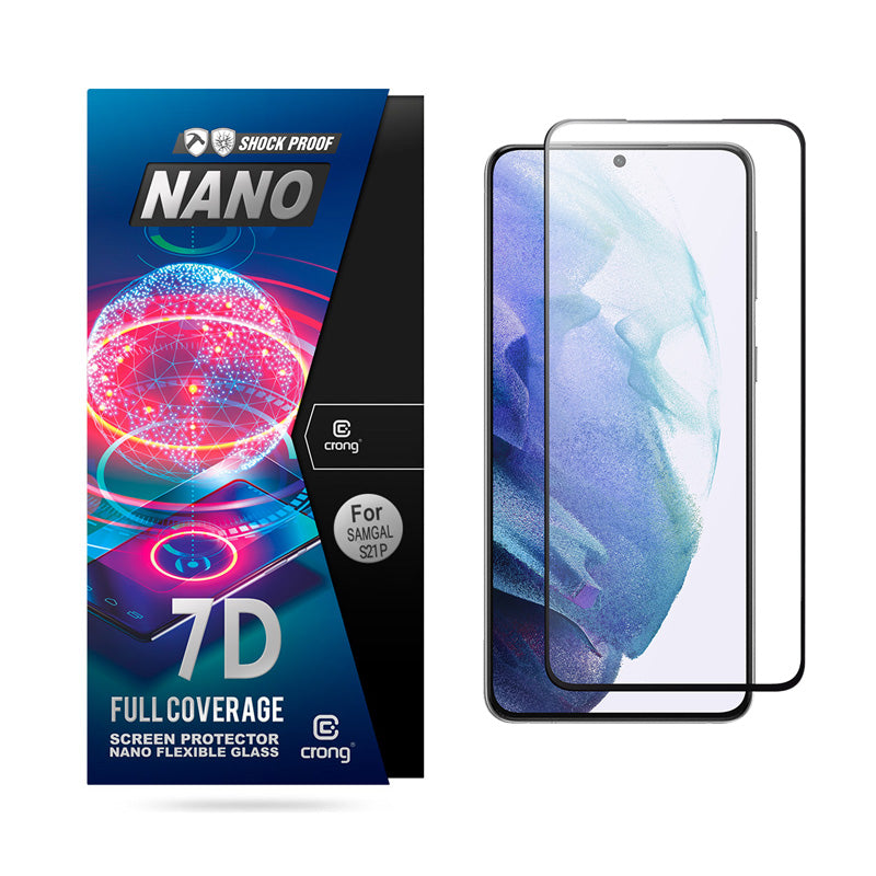 Crong 7D Nano Flexible Glass – Hybrid-Displayschutz mit vollständiger Abdeckung 9H Samsung Galaxy S21+