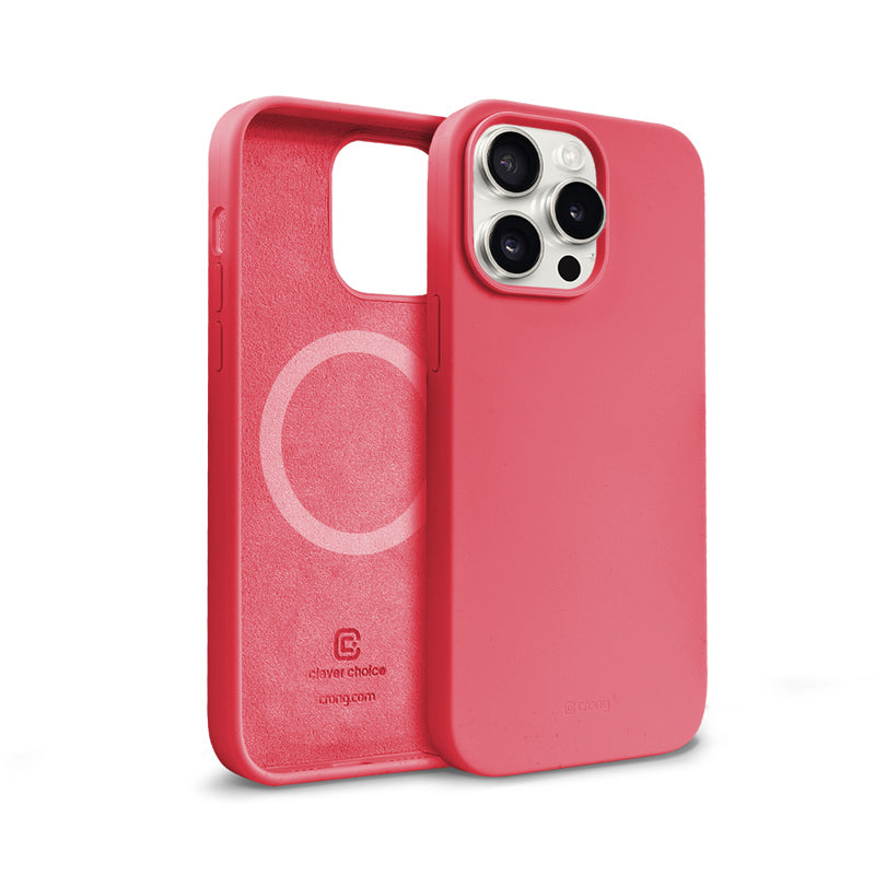 Crong Color Cover Magnetisch - Hoesje voor iPhone 15 Pro MagSafe (Roze)