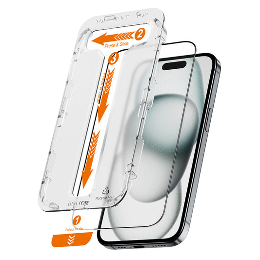 Crong EasyShield 2-Pack - Gehard glas voor iPhone 15 (2 stuks)