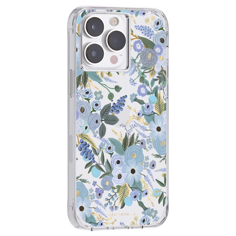 Rifle Paper Clear - Case voor iPhone 14 Pro Max (Garden Party Blauw)