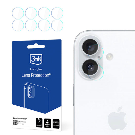 3mk Lensbescherming - Cameralensglas voor iPhone 16 Plus (4 sets)