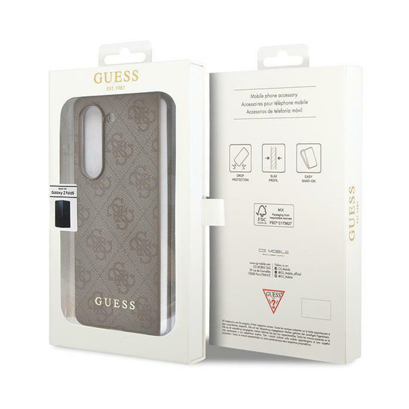 Guess 4G Charms Collection - Hülle für Samsung Galaxy Z Fold 5 (braun)