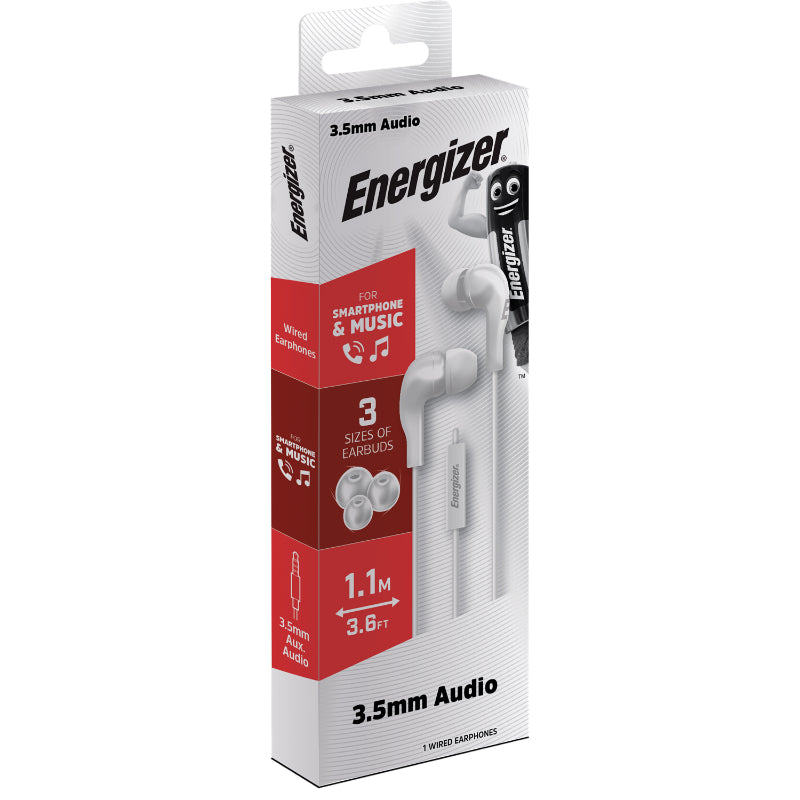 Energizer Classic CIA5 - 3,5 mm jack bedrade hoofdtelefoon (wit)