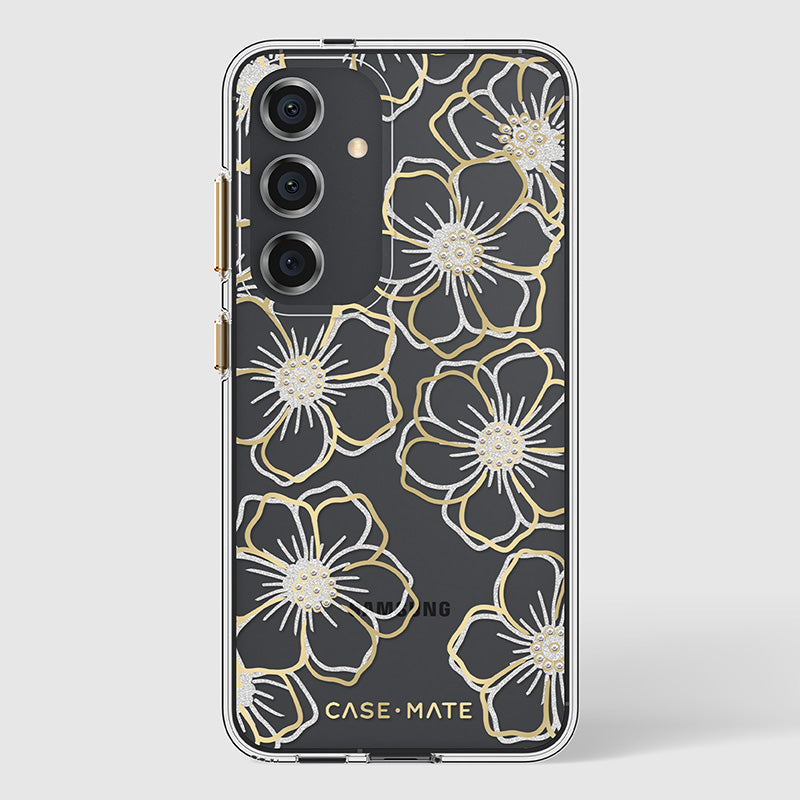 Case-Mate Floral Gems - Hülle für Samsung Galaxy S24 (Gold)