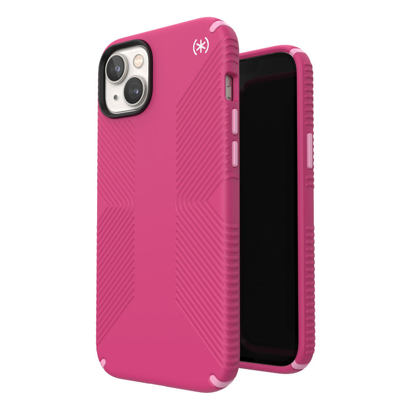 Speck Presidio2 Grip + MagSafe - Case for iPhone 14 Plus with MICROBAN coating (Digitalpink / Blossompink / White)