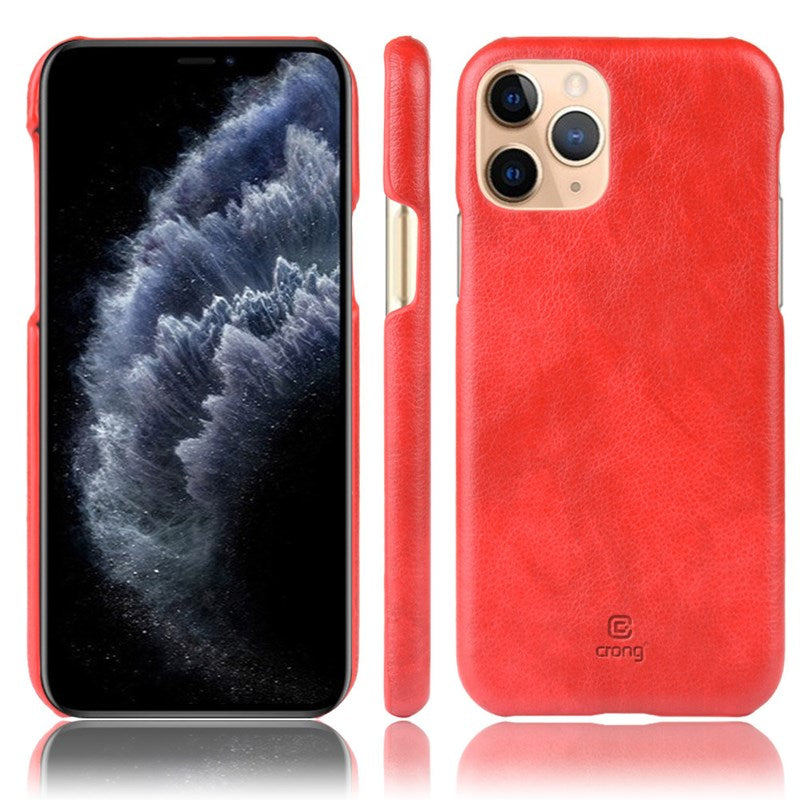 Crong Essential Cover - PU Leather Case for iPhone 11 Pro Max (Red)