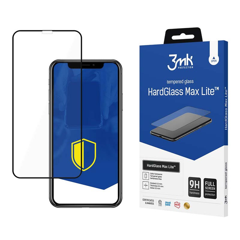 3mk HardGlass Max Lite - gehard glas voor iPhone 11 (zwart)