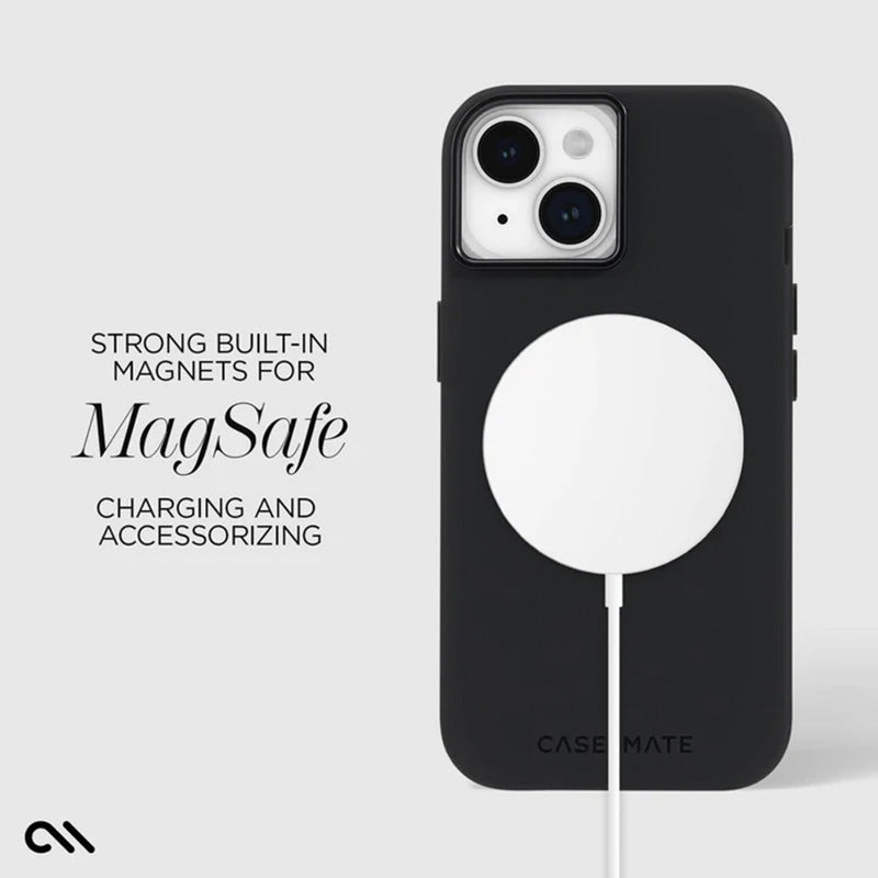 Case-Mate Silicone MagSafe - Hoesje voor iPhone 15 / iPhone 14 / iPhone 13 (Zwart)