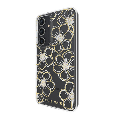 Case-Mate Floral Gems - Hülle für Samsung Galaxy S24+ (Gold)