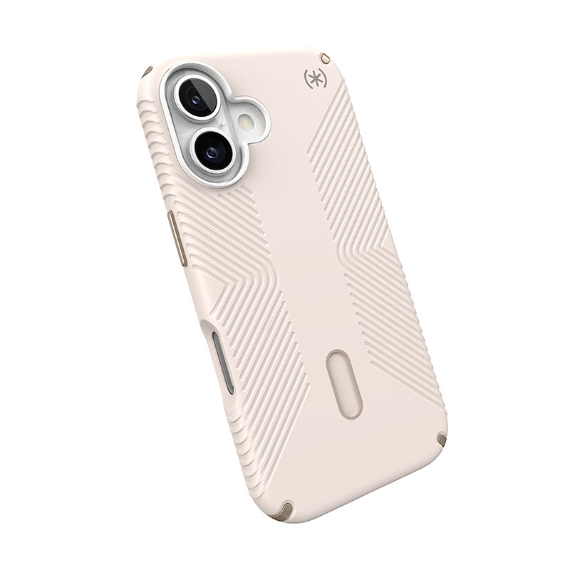 Speck Presidio2 Grip ClickLock &amp; MagSafe - Hoesje voor iPhone 16 (Bleached Bone / Heirloom Gold / Hazel Brown)