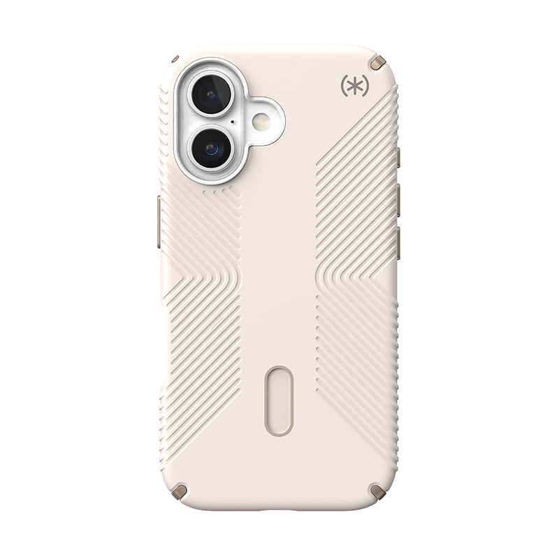 Speck Presidio2 Grip ClickLock &amp; MagSafe - Hoesje voor iPhone 16 (Bleached Bone / Heirloom Gold / Hazel Brown)