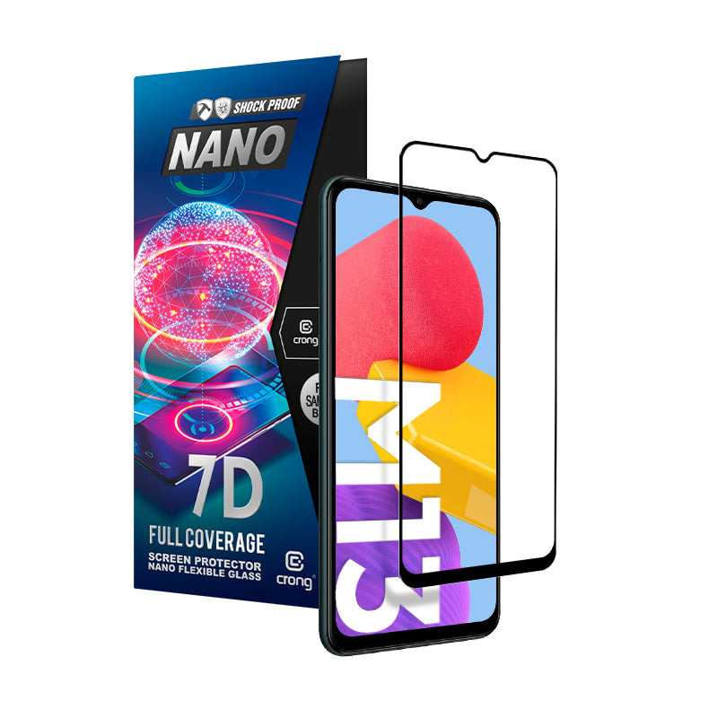 Crong 7D Nano Flexible Glass – Hybrid-Displayschutz mit vollständiger Abdeckung 9H Samsung Galaxy M13