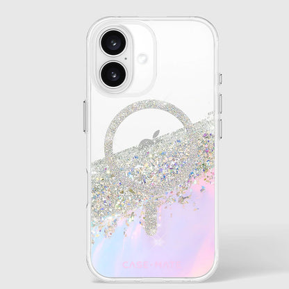 Case-Mate Karat MagSafe - Hülle für iPhone 16 (Holografische Seifenblase)