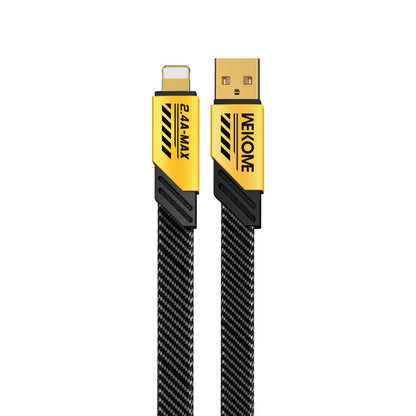WEKOME WDC-190 Mecha-Serie – USB-A-auf-Lightning-Schnellladeverbindungskabel 1 m (Gelb)