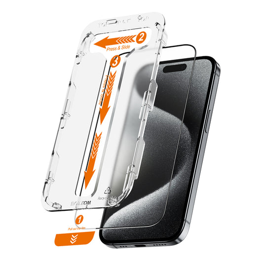 Crong EasyShield 2-Pack - Gehard glas voor iPhone 15 Pro (2 stuks)