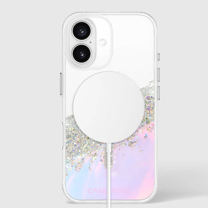 Case-Mate Karat MagSafe - Hülle für iPhone 16 (Holografische Seifenblase)