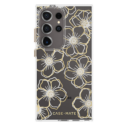 Case-Mate Floral Gems - Hülle für Samsung Galaxy S24 Ultra (Gold)