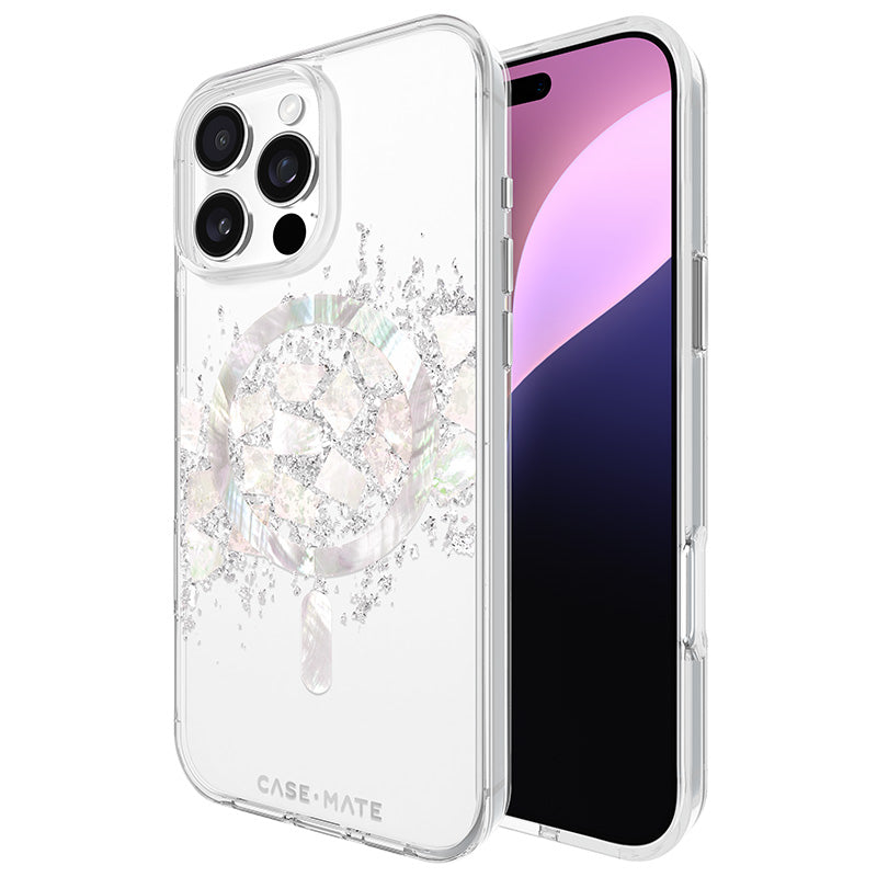 Case-Mate Karat MagSafe - Hoesje voor iPhone 16 Pro Max met parelmoer inleg (A Touch of Pearl)