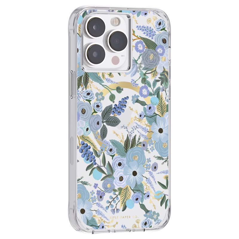 Rifle Paper Clear MagSafe - Case voor iPhone 14 Pro Max (Garden Party Blauw)