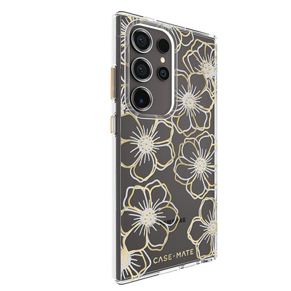 Case-Mate Floral Gems - Hülle für Samsung Galaxy S24 Ultra (Gold)