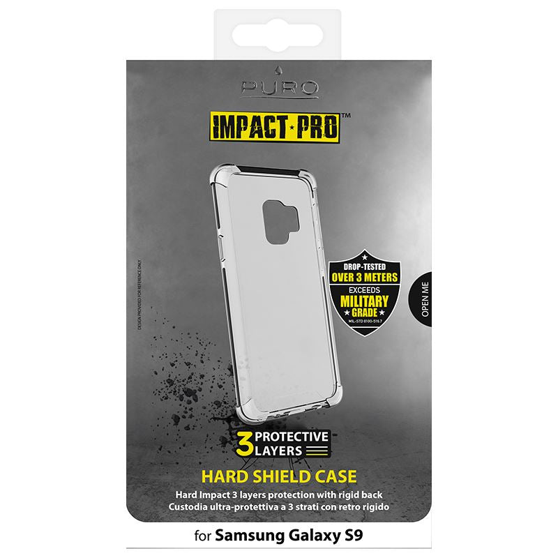 PURO Impact Pro Hard Shield - Case for Samsung Galaxy S9 (Black)