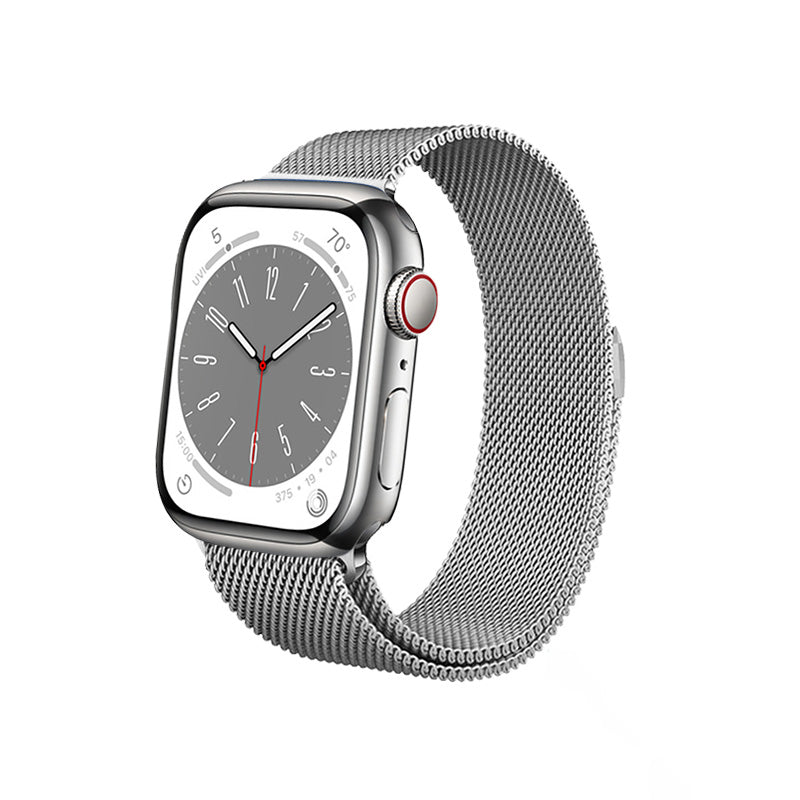 Crong Milano Steel voor Apple Watch 42/44/45 mm (zilver)