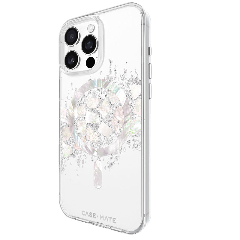 Case-Mate Karat MagSafe - Hoesje voor iPhone 16 Pro Max met parelmoer inleg (A Touch of Pearl)