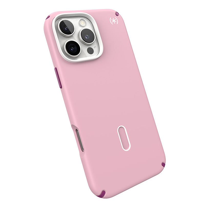 Speck Presidio2 Pro ClickLock &amp; MagSafe - Hoesje voor iPhone 16 Pro Max (Woensdag Roze / Boysenberry Paars / Wit)