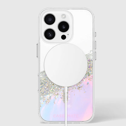 Case-Mate Karat MagSafe - Hülle für iPhone 16 Pro (Holografische Seifenblase)